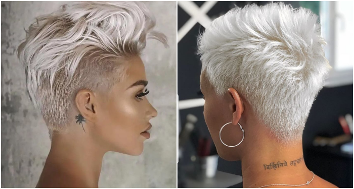 Platinblonde Trend Kurzhaarfrisuren