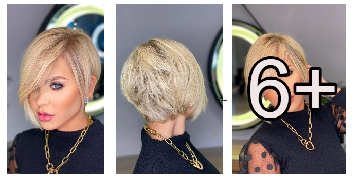 Blonde Pixie-Bob Frisuren Mit Asymmetrie