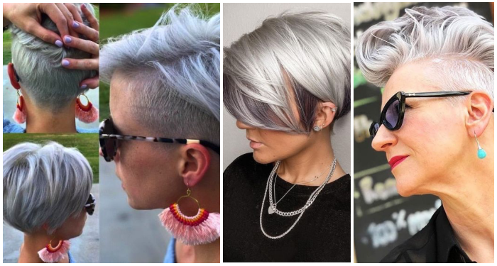 Accent Grau Kurzhaarfrisuren